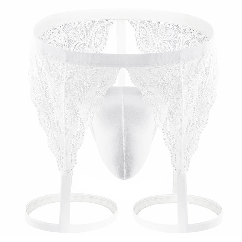 Lingerie Mens Thongs G-string Jockstrap Sexy Lace Underwear G String Homme Panties Bikini T-bacck Briefs