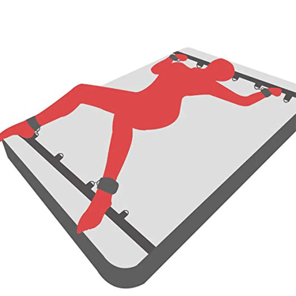 BDSM Bed Bondage Gear Adult Games Erotic Sex Toys For Women Couples Open Leg Handcuffs Ankle Cuffs Toys Restraints Accessories