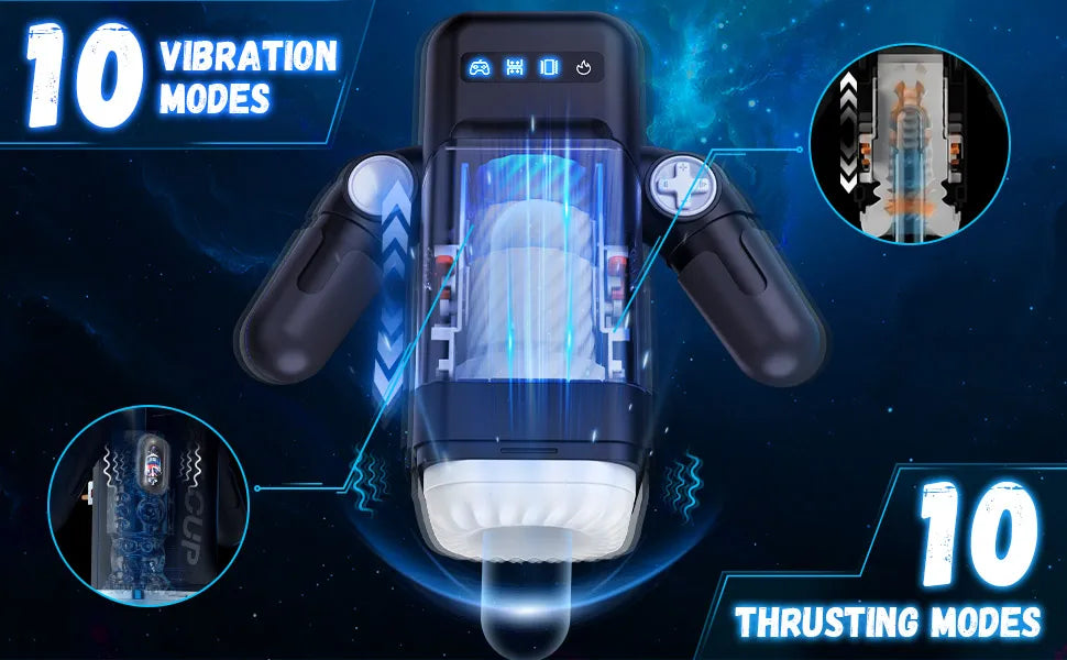 SENSIVO Robot Automatic Male Masturbator Vibration Blowjob Machine Silicone Vagina Masturbation Cup Sex Toys Adult Goods for Men