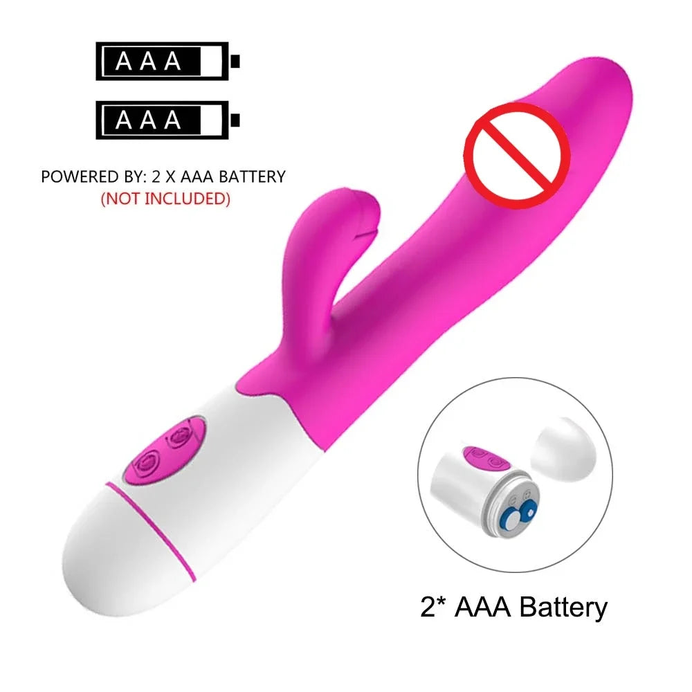Powerful Rabbit Vibrator Dildo Dual Vibration G Spot Clitoris Stimulation Masturbators Vaginal Massager Adult For Women Sex Toys