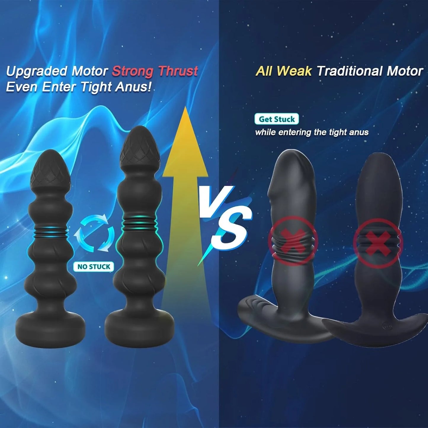 Remote Control Wireless Impact Vibration Anal Plug Beaded Sex Toys For Men And Women Toys For Anal Expansion Training Adult Toys
