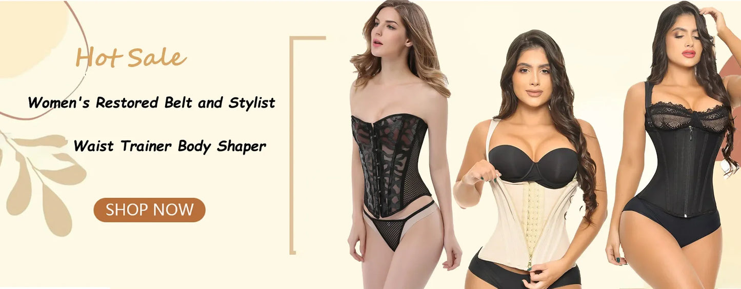 Corset Reducing Shaper Colombian Waist Trainer fo Women Shapewear High Compression Girdles Slimming Flat Sheath Sleeved Corset
