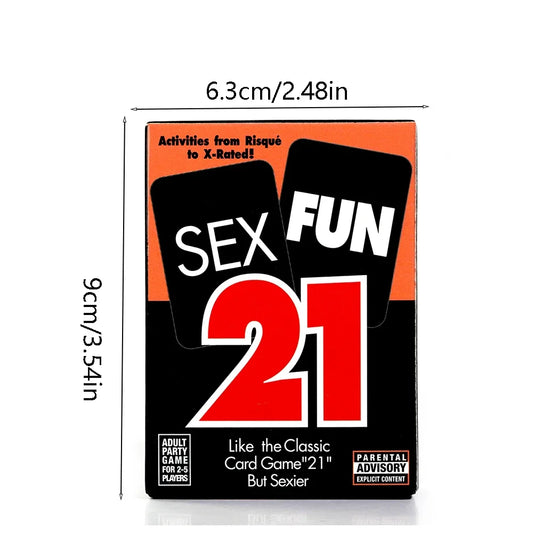 Sex Fun 21 Card Game Adult 56pcs Card Game