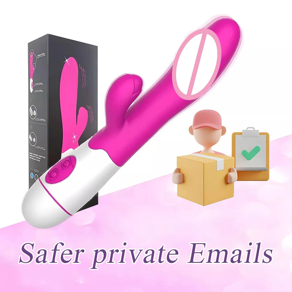 Powerful Rabbit Vibrator Dildo Dual Vibration G Spot Clitoris Stimulation Masturbators Vaginal Massager Adult For Women Sex Toys