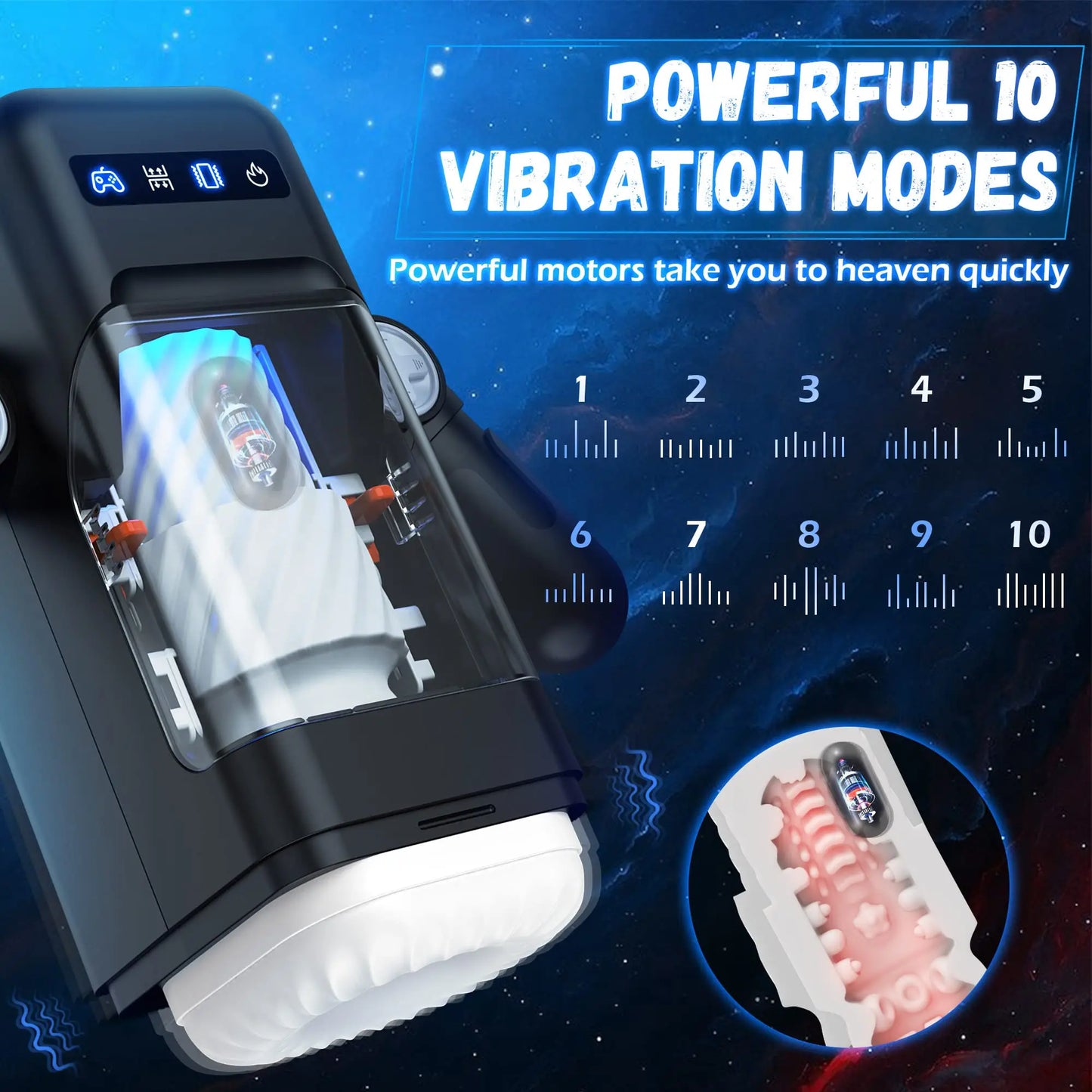SENSIVO Robot Automatic Male Masturbator Vibration Blowjob Machine Silicone Vagina Masturbation Cup Sex Toys Adult Goods for Men
