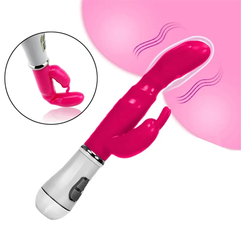 Powerful Rabbits Vibrators Vagina Clitoris Stimulator Double Head G-Spot Massager Sex Toys For Women Female Masturbator Sex Shop