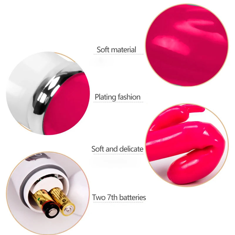 Powerful Rabbits Vibrators Vagina Clitoris Stimulator Double Head G-Spot Massager Sex Toys For Women Female Masturbator Sex Shop