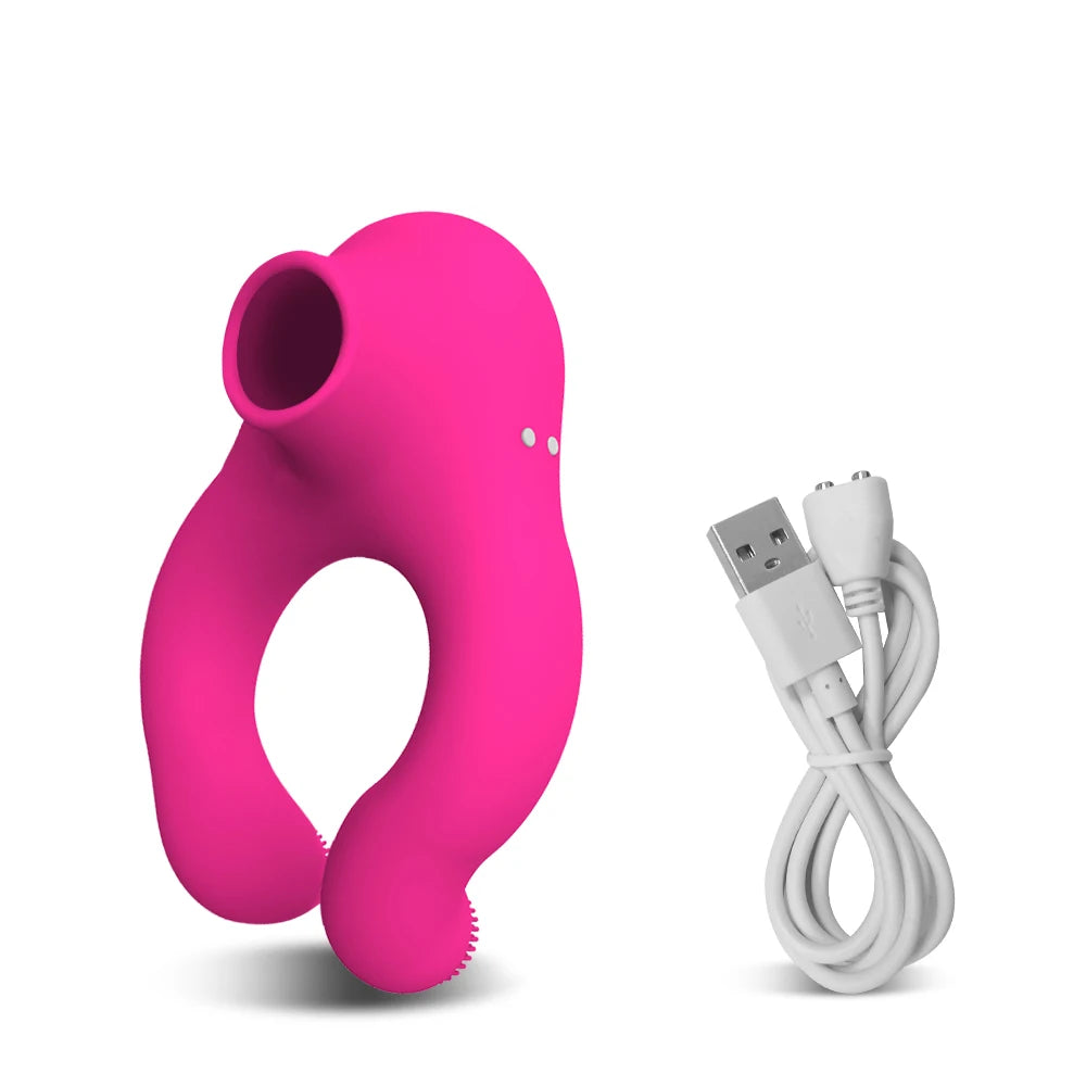 Vibrator For Women Penis Cock Ring Clitoral Stimulator Clit Sucker Delay Ejaculation Dick Enlarger Ring Sex Toys For Men Couples