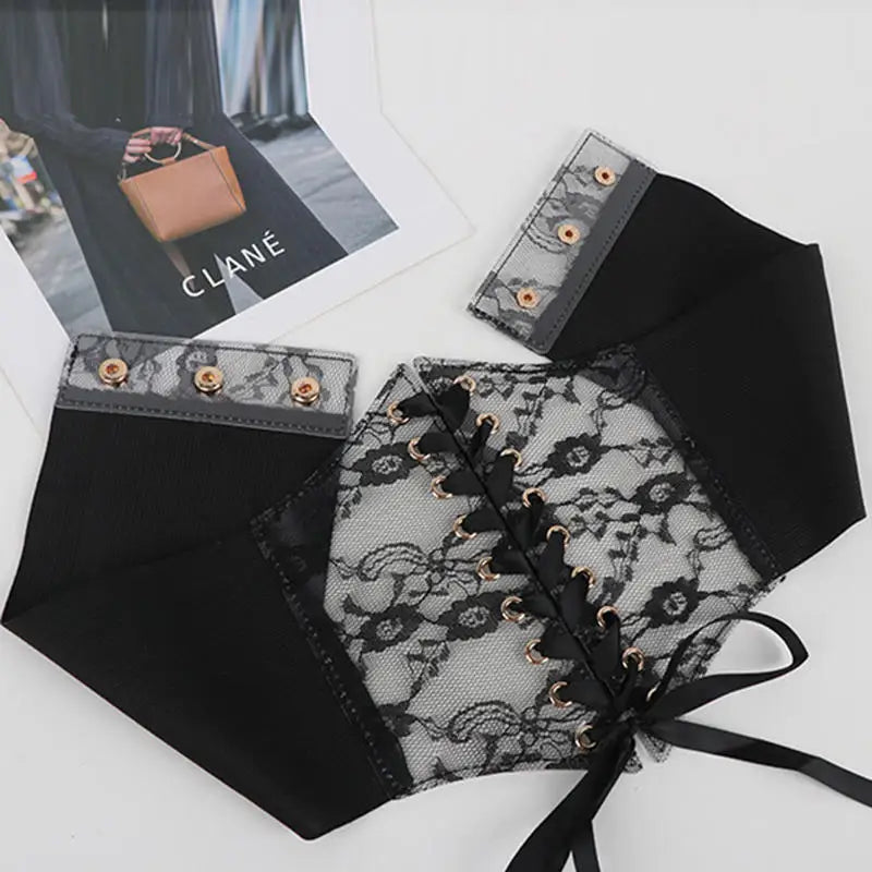 Fashionable Waistband Women's Lace-up Corset Belt, Retro Style For Ladies Suitable For Casual Wear And Special Occasions