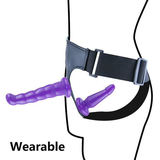 Double Dildo Strapon Realistic Penis Wearable Harness Women's Dildo Lesbian Strap-on Dildo Adult Sex Toys For Couples Women Gay