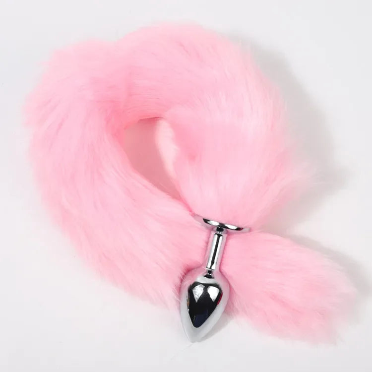 Anal Plug Metal Long Tail Anal Toys Sexy Fox Tail Anal Plug Adult Products Cosplay Sex Toys for Woman Men BDSM Beginner Sex Toys