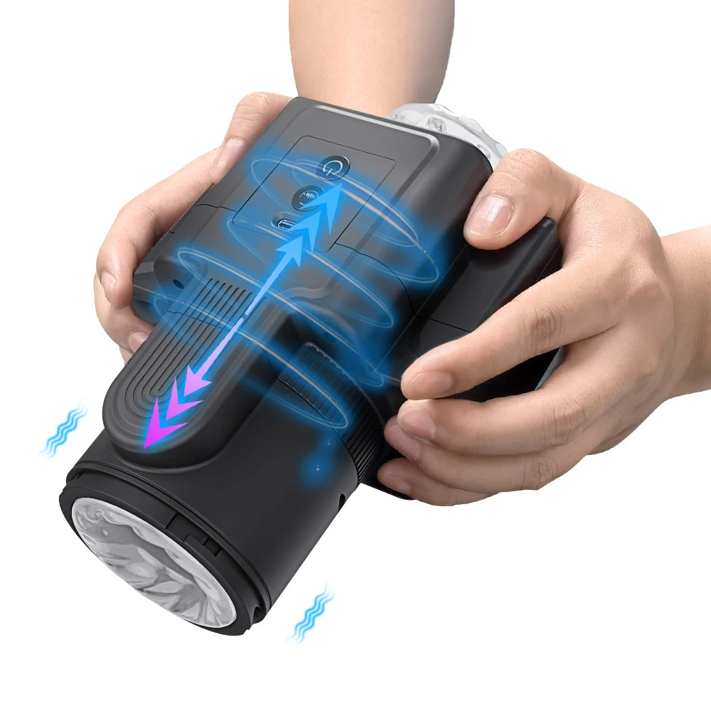 Automatic Masturbators Sex Toys for Men Male Masturbator Cup Thrusting Telescopic Masturbation Piston Open-ended Adult Equipment